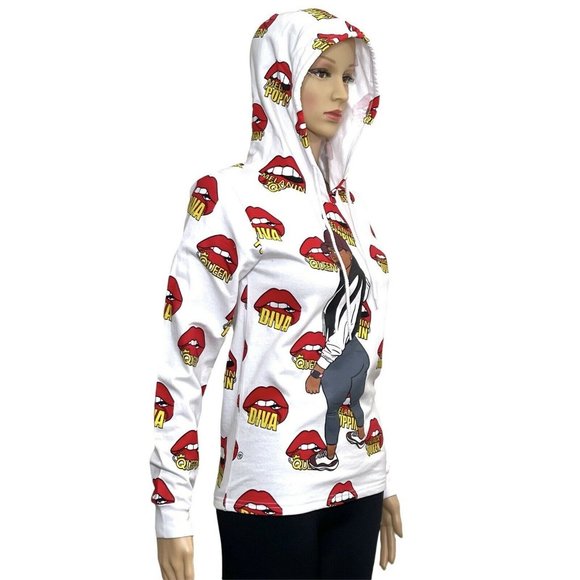 on fire sweatshirt Cosy size S white - Picture 2 of 10